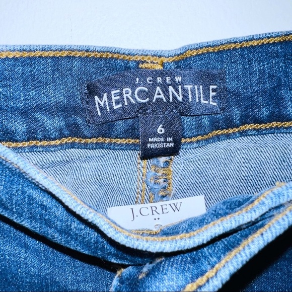 NWT J. Crew Mercantile Medium Wash Raw Hem Denim Mini Skirt - Picture 7 of 8